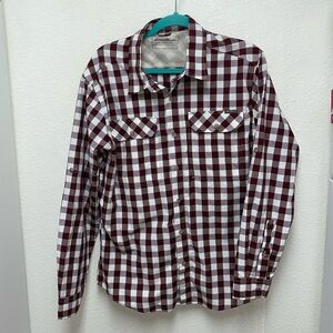 Eddie Bauer NWOT Men’s Large Lightweight Checkered Pattern Western Work Shirt